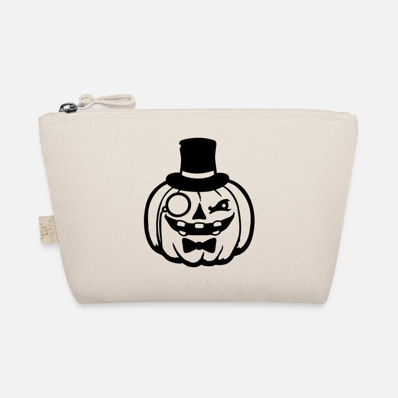 Distinguished Pumpkin Top Hat Monocle Halloween Empire Organic Pouch