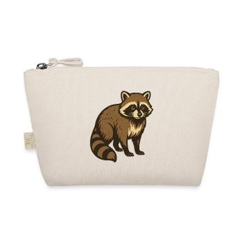 Waschbär Zeichnung - Bio-Täschchen - Natur - Vorne