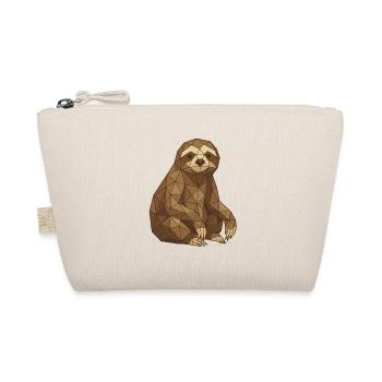 Geometric Sloth Low-Poly - Organic Pouch - nature - Front