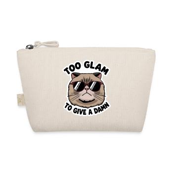 Coole Katze Too Glam To Give A Damn - Bio-Täschchen - Natur - Vorne