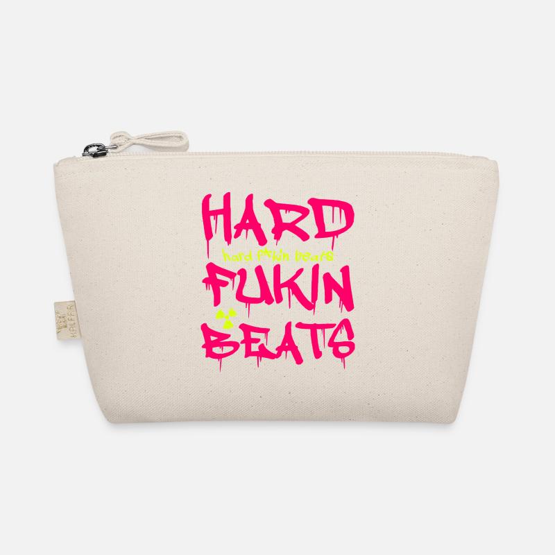 Hard Fukin Beats Graffiti Tee - Organic Pouch - nature