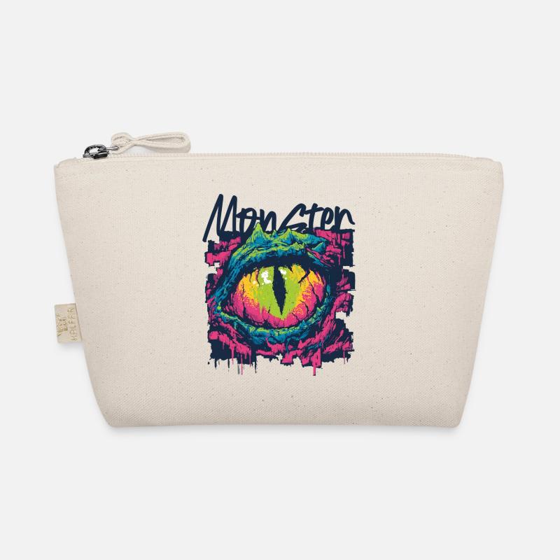 Neon Dragon Eye Graffiti Organic Pouch
