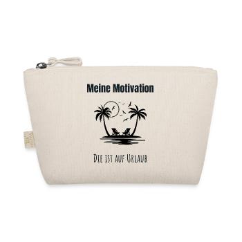 Meine Motivation ist auf Urlaub - Organic Pouch - nature - Front