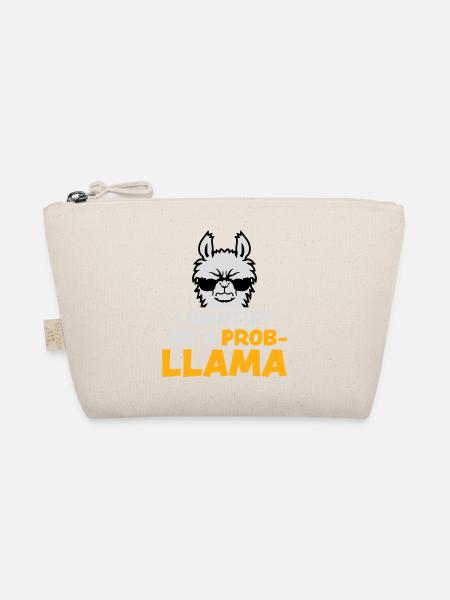 I Identify As A Probllama Cool Lama Problem Spruch - Organic Pouch - nature - Front