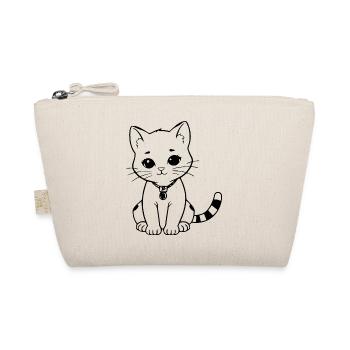 Katze Kätzchen Katzenshirt Geschenk - Bio-Täschchen - Natur - Vorne