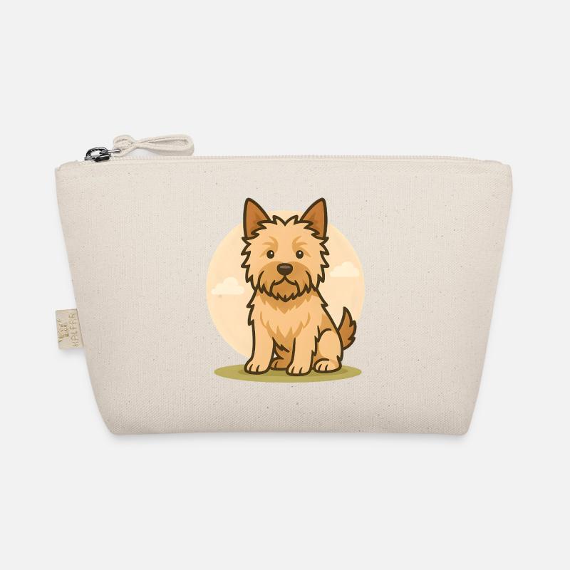 Cairn Terrier Dog in Round Background Organic Pouch