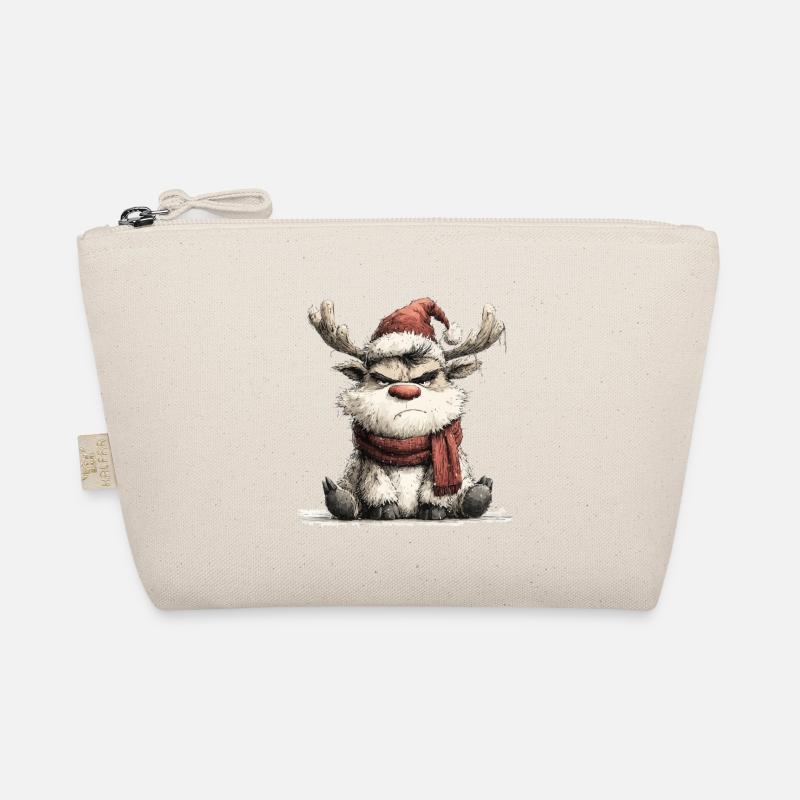Grim Reindeer with Scarf Organic Pouch
