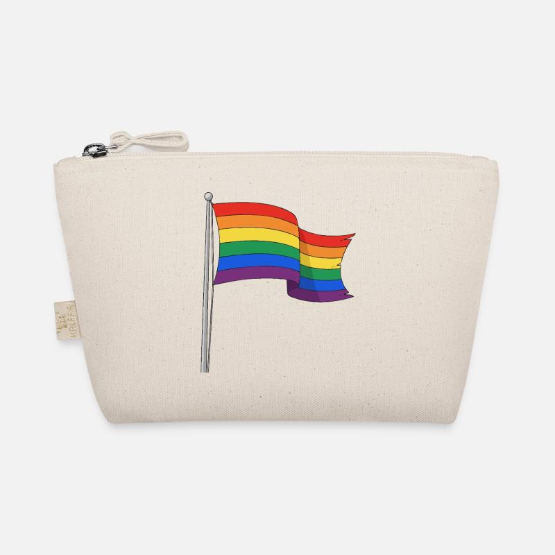 Regenbogenflagge kurvige Strecken Bio-Täschchen