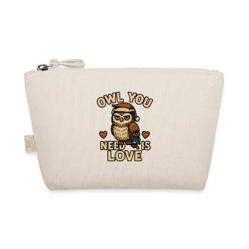 Owl You Need Is Love Christmas Owl - Organic Pouch - nature - Front