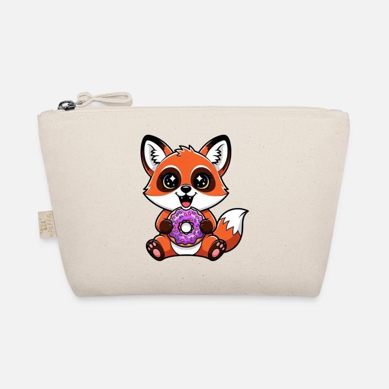 Cute Fox Cartoon Chibi Joy Bright Eyes Organic Pouch