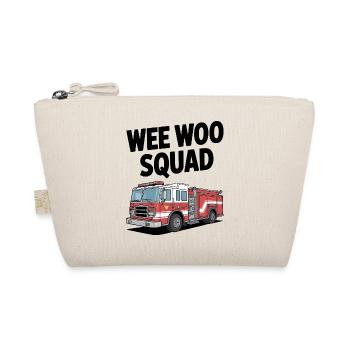 Wee Woo Squad Fire Brigade Car Rescuer Saying - Organic Pouch - nature - Front