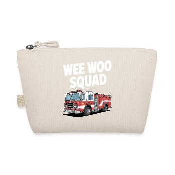 Wee Woo Squad Fire Brigade Car Rescuer Saying - Organic Pouch - nature - Front