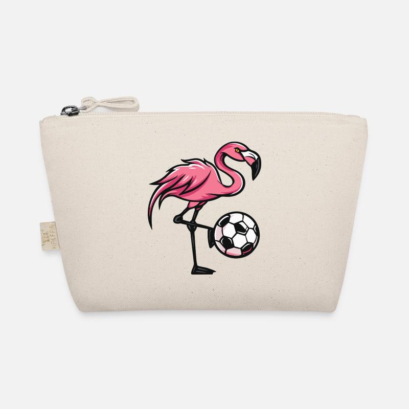 Flamingo Fußball Comic Bio-Täschchen