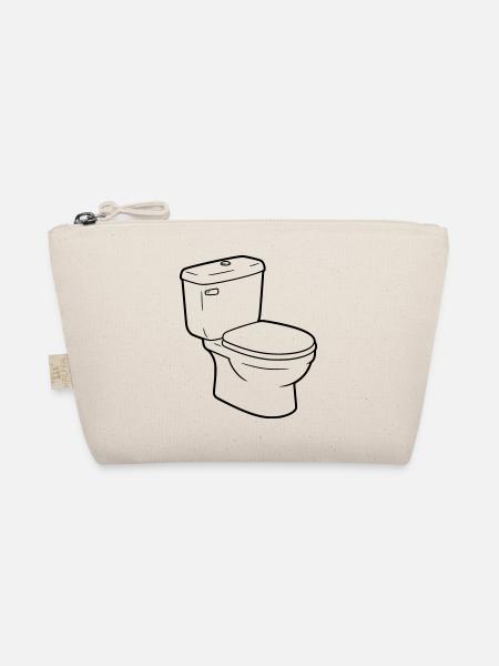 Toilette WC Klo Sanitär Vektor - Bio-Täschchen - Natur