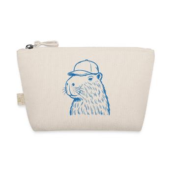 Capybara mit Baseballkappe - Bio-Täschchen - Natur - Vorne