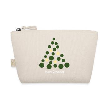 Circle Tree with Stars – Merry Christmas - Organic Pouch - nature - Front
