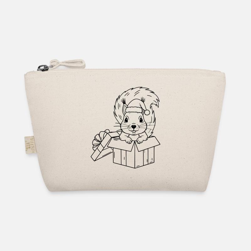 Süßes Weihnachts-Eichhörnchen in Geschenkbox Bio-Täschchen