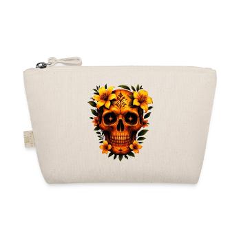 Skull with flowers - Organic Pouch - nature - Front