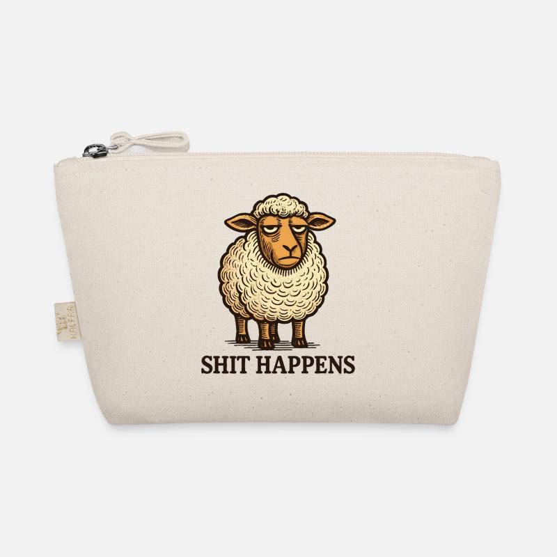 Tired Sheep Saying Shirt Organic Pouch