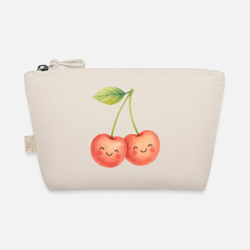 Kuschelige Kirschpärchen Kirsche Obst Sommer Liebe Bio-Täschchen