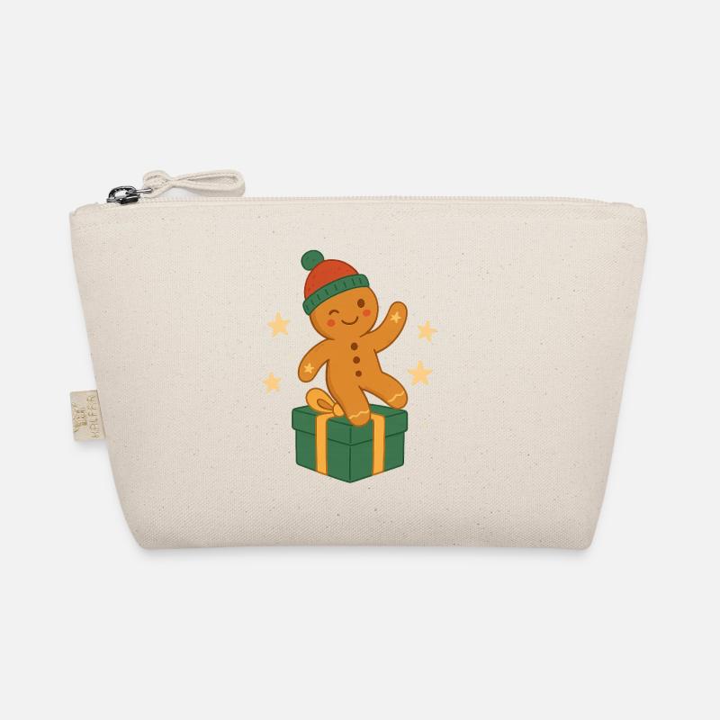 Lebkuchenfigur auf Geschenkbox Bio-Täschchen