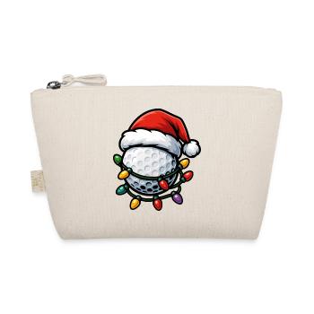 Funny Christmas golf ball for golfers - Organic Pouch - nature - Front