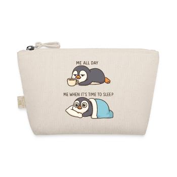 Dessin animé drôle de Pingouin Amant du café - Trousse biologique - nature - Devant