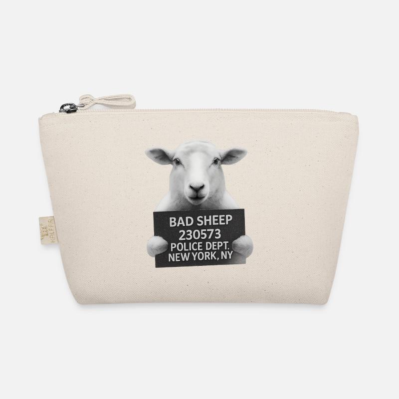 Bad Sheep Shield Motif Organic Pouch