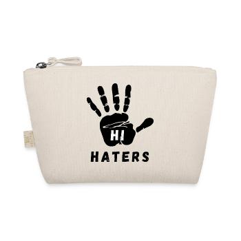 Kraftvolles HI-Haters-cooles Design - Bio-Täschchen - Natur - Vorne