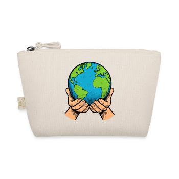 Hands Holding Earth – Global Care - Organic Pouch - nature - Front