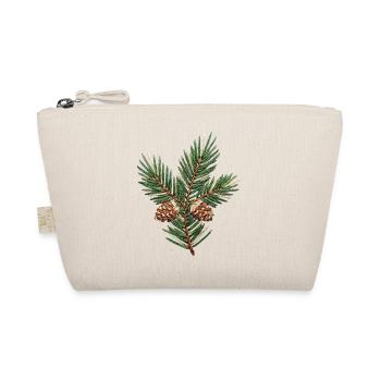 Branche de Noël brodée – vert subtil (imprimé) - Trousse biologique - nature - Devant
