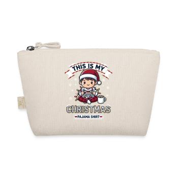 Christmas Pajamas Gaming Funny Gift Cute - Organic Pouch - nature - Front