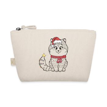 Christmas cat - Organic Pouch - nature - Front