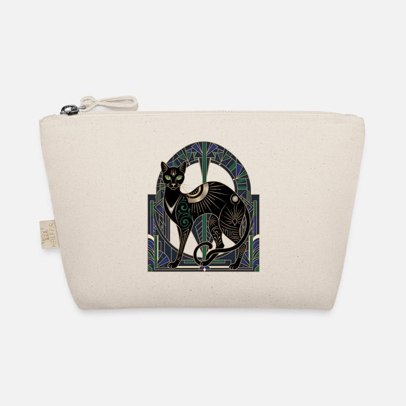 Vitrail Art déco de Night Cat Trousse biologique