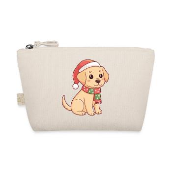Puppy Christmas Sparkly - Organic Pouch - nature - Front