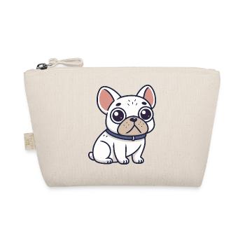 Bouledogue Blanc Cartoon Collier - Trousse biologique - nature - Devant