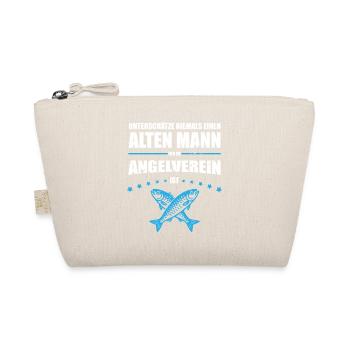 Alter Mann - Angelverein Geschenk für Angler Retro - Bio-Täschchen - Natur - Vorne