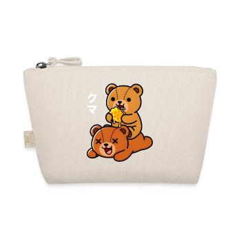 Sweet Honey Bears Cute Cartoon Design - Organic Pouch - nature - Front