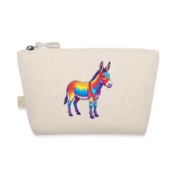 Bunte Eselregenbogen-Pop-Art-Aquarell - Bio-Täschchen - Natur - Vorne