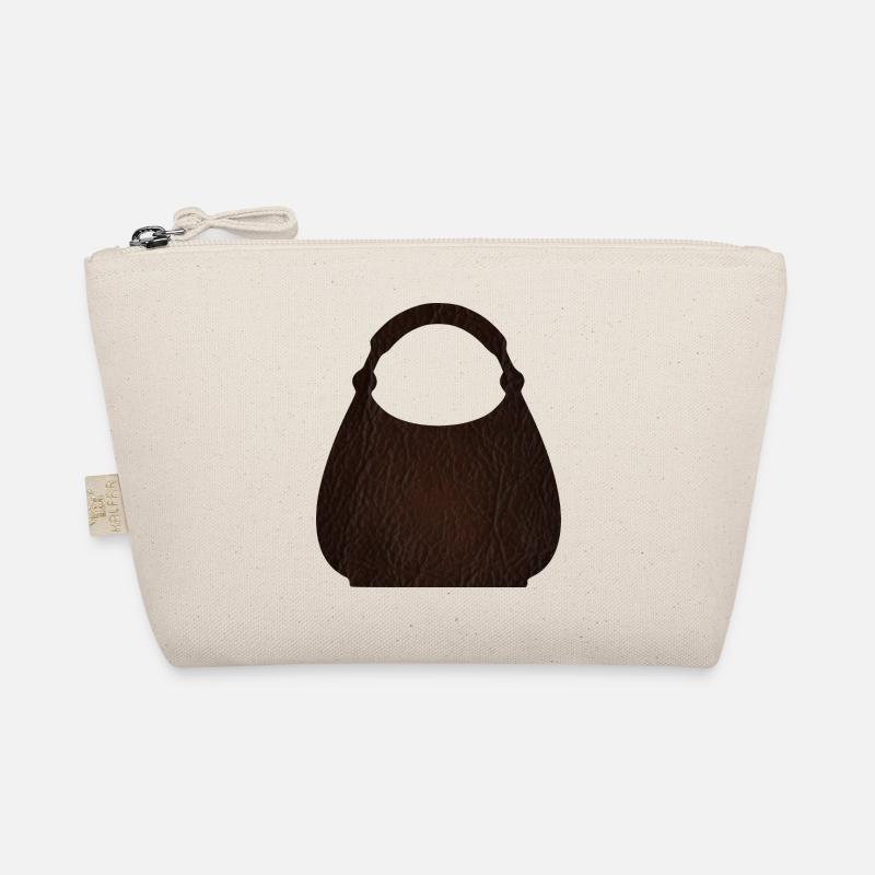 Brown Leather Bag Texture Organic Pouch