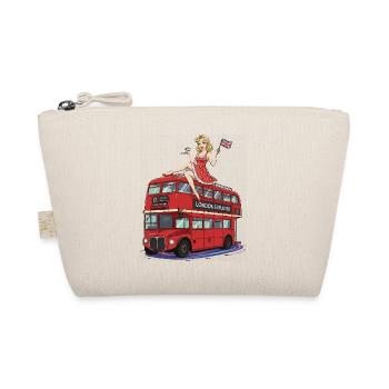 Pin-up on the Red London Bus - Organic Pouch - nature - Front