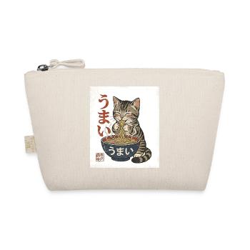 Kawaii Cat Mange des Ramen – Umai Japan Rétro - Trousse biologique - nature - Devant