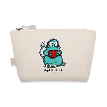 Kaffee-Monster im Comic-Stil - Bio-Täschchen - Natur - Vorne