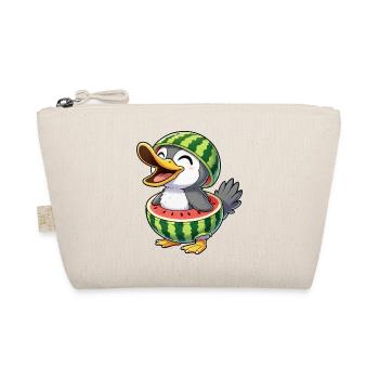 Cute Cartoon Duck Penguin Bird Melon Summer Joy - Organic Pouch - nature - Front