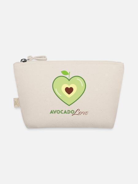 Avocado Heart Love - Organic Pouch - nature