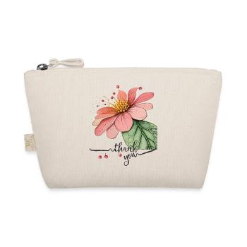 Delicate Flower Thank You - Organic Pouch - nature - Front