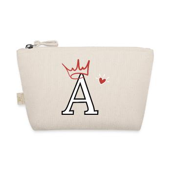 Heart Crown Letter - Organic Pouch - nature - Front