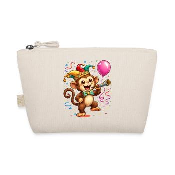 Carnival Monkey – Cheerful Carnival Motif - Organic Pouch - nature - Front