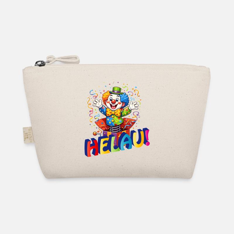 Funny Clown Says HELAU – Carnival Motif Organic Pouch