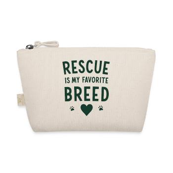 Rescue Is My Favorite Breed - Organic Pouch - nature - Front